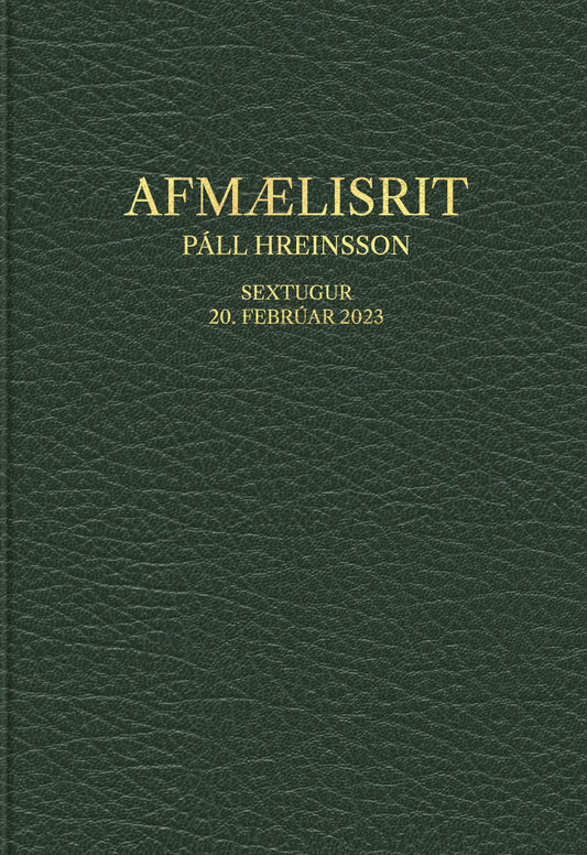 Afmælisrit Páls Hreinssonar