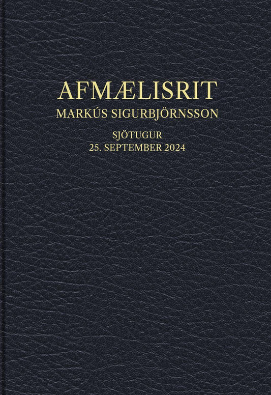 Afmælisrit Markúsar Sigurbjörnssonar